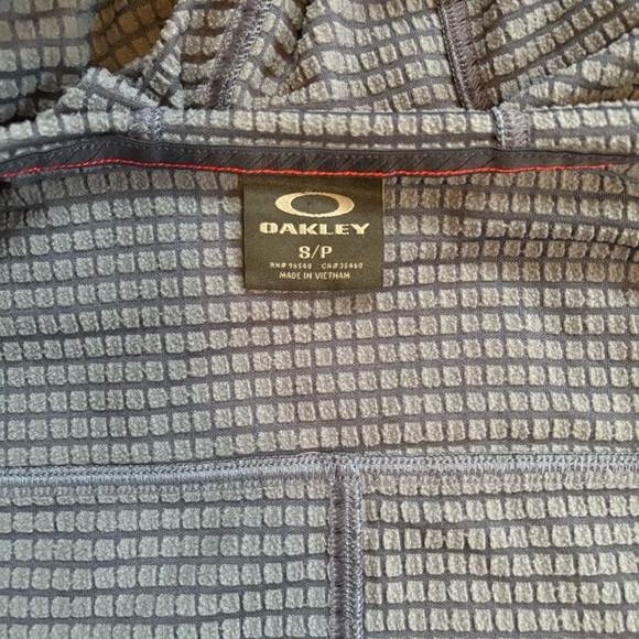 OAKLEY Performance Zip Up Jacket with Hood Navy Mens Size Small - Picture 3 of 12